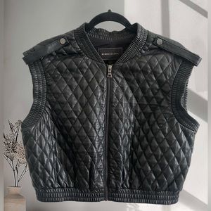 BCBGMaxAzria Black Quilted Vest